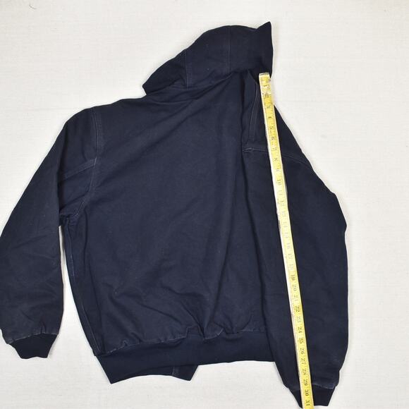 VTG Carhartt Men's Work Jeans Hooded Cotton Blue Size 2XL J25 ZIPPER NOT WORKING - Picture 6 of 8